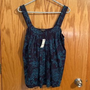 Express Blue and Teal Top, Size Large